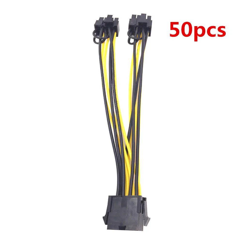 

50pcs 8 Pin to dual 8 (6+2) Pin PCI Express Power Cable Converter Cable for Graphics GPU Video Card PCIE PCI-E VGA Splitter Hub