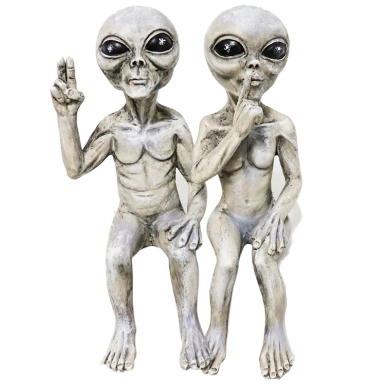 

Космического пространства Alien статуя марсиане сад набор статуэток для домашнего интерьера на открытом воздухе фигурки садовые украшения м...