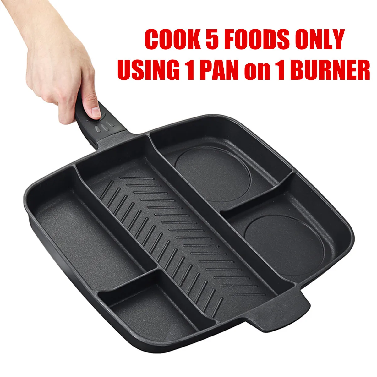 5 в 1 многофункциональная антипригарная сковорода гриль кухонная индукционные