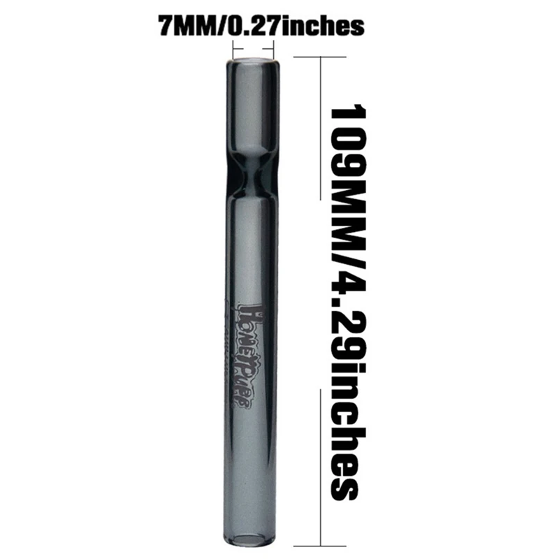 

1 Pcs Steamroller 105mm Pipe Mini Glass Smoking Pipe Clear with Two Glass Feet Glass Tobacco Pipe Free Shiping