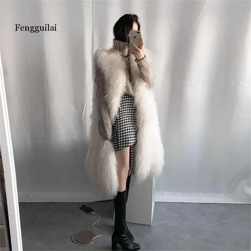 Модное осенне зимнее теплое мягкое Женское пальто из искусственного меха без