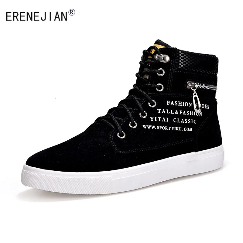 

ERENEJIAN Men's High Top Canvas Shoes Spring Autumn Casual Sneakers Breathable Shockproof Non Slip Footwear