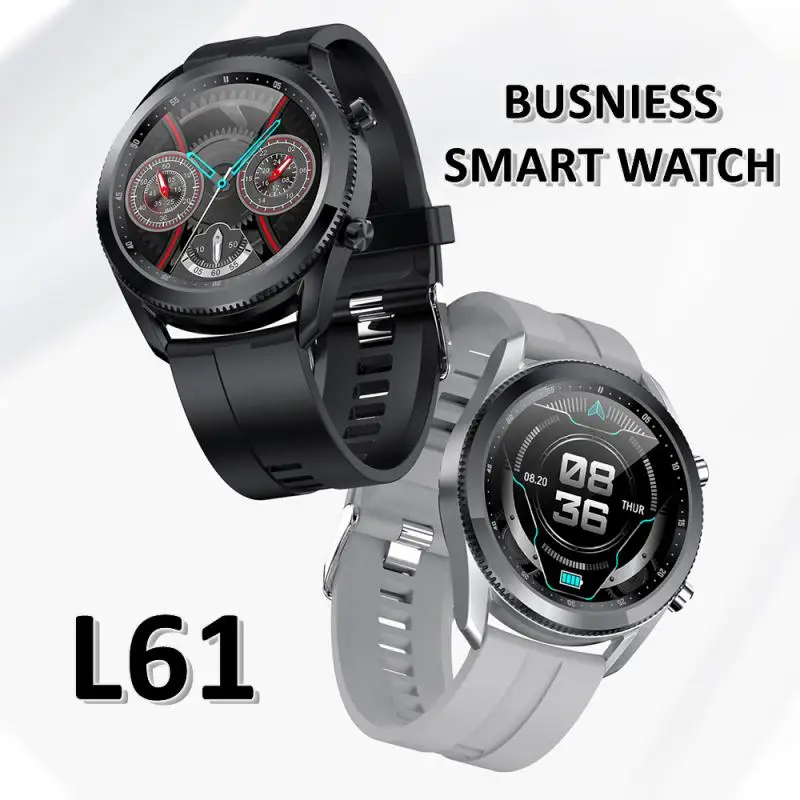 

Новый L61 вращающийся круглый экран Смарт-браслет пульсометр кровяное давление модные элегантные многофункциональные смарт-часы