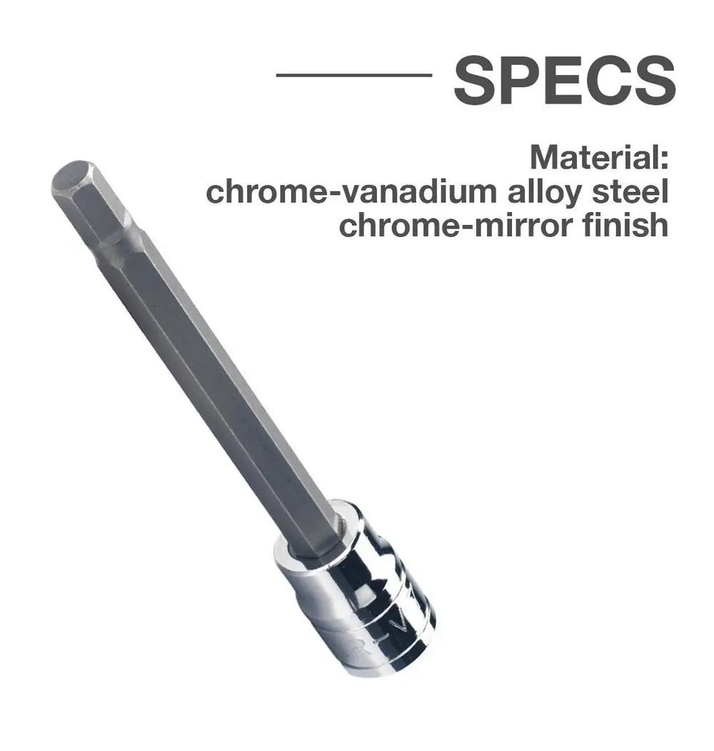 7 шт. 3/8 дюйма Привод для шестигранных бит Набор торцевых головок метрические