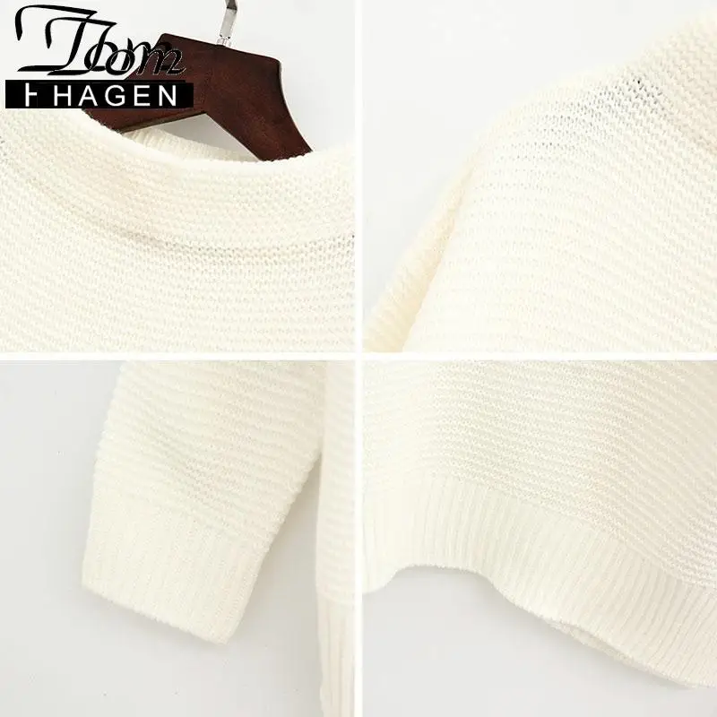 Женский ребристый свитер с высоким воротником женский черно-белый длинным