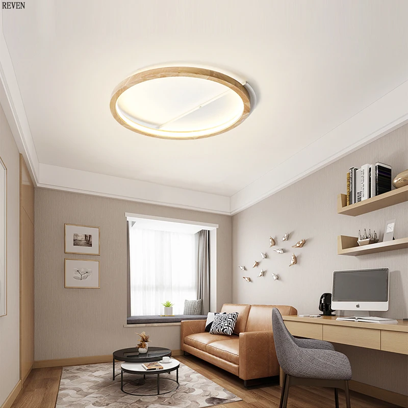 Светодиодный потолочный светильник в японском стиле для гостиной круглая