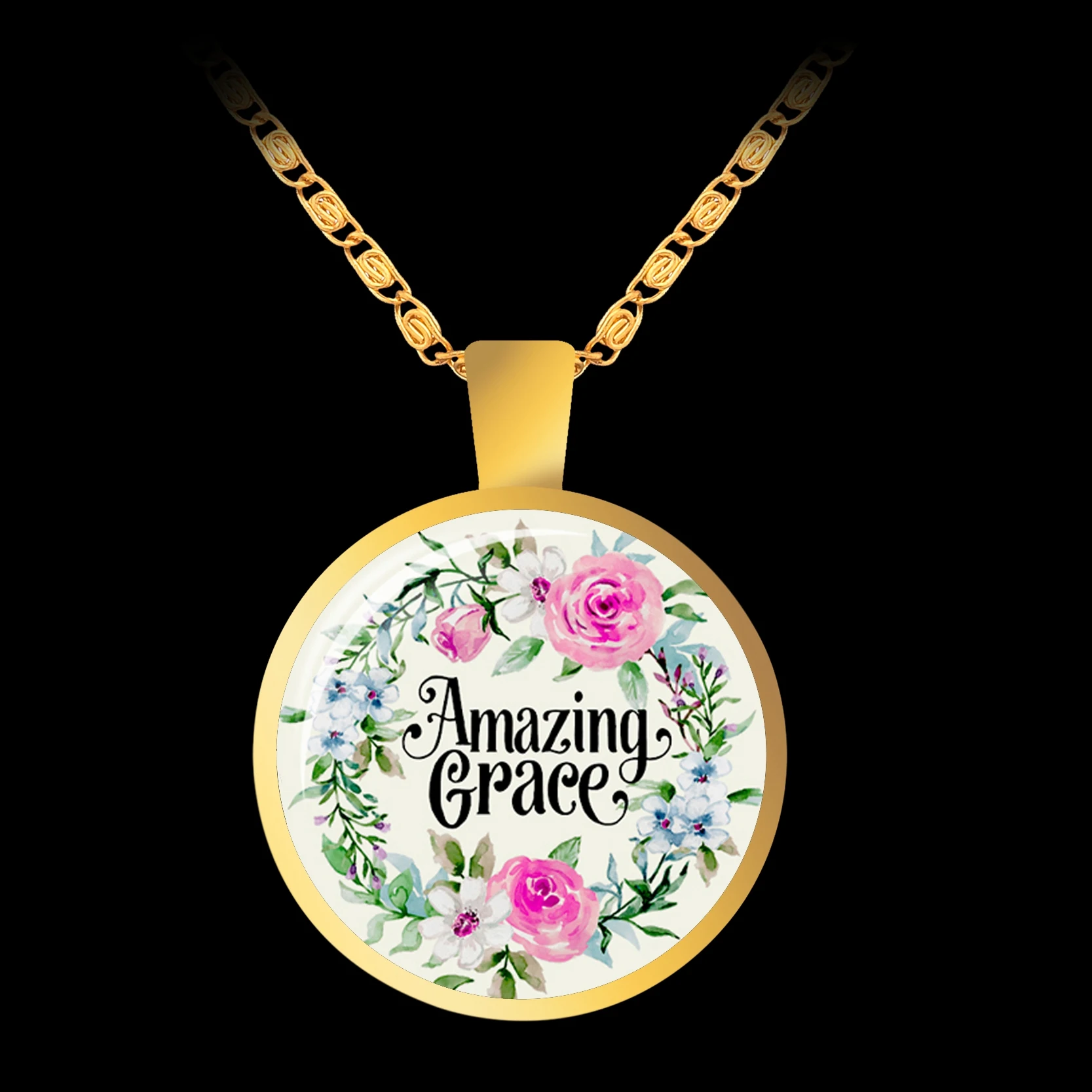 Библейский стих Цитата письмо стеклянный купол кулон ожерелье элегантные