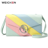 brand designer small striped shoulder bag women two side female crossbody handbag flap soft pu leather ladies purse