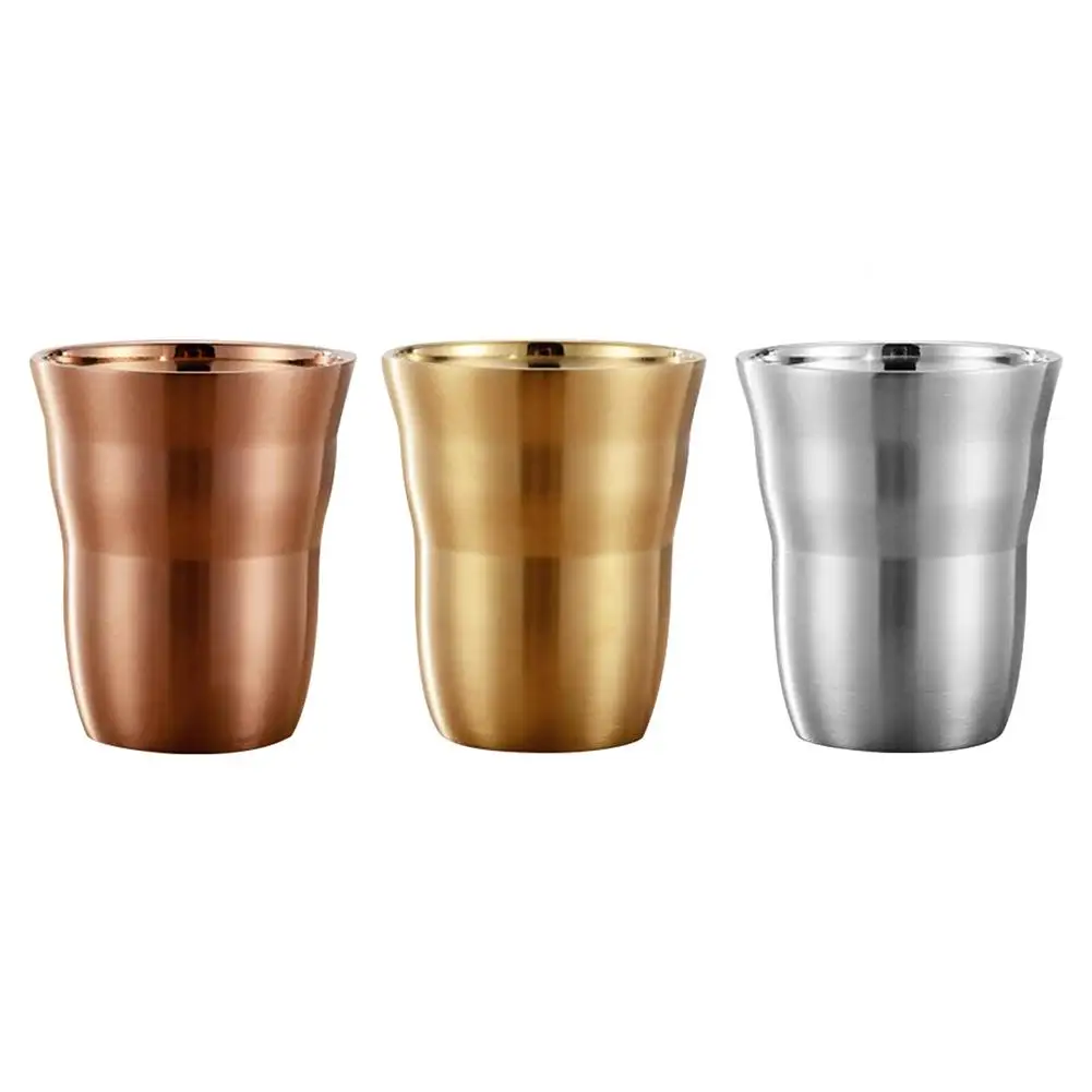 6 шт. корейский 304 из нержавеющей стали двойной рот пивная кружка кофейная чашка