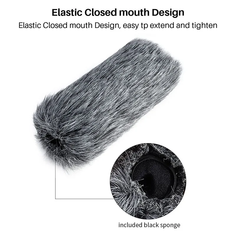 Ulanzi Microphone Furry Muff Windshield Windscreen Deadcat for Q3 /Deity D3 Pro/Rode NTG5 NTG1 NTG4/Sennheiser MKH 8060 Mic | Электроника
