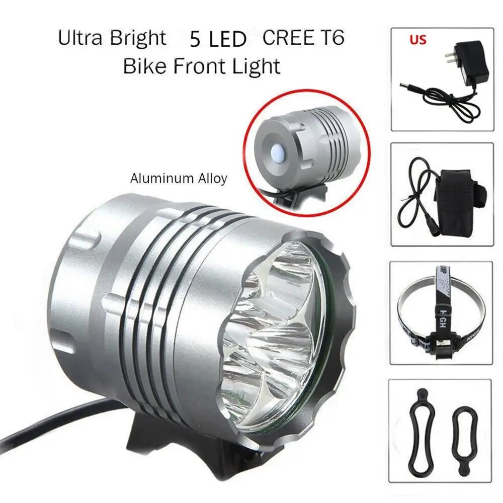 

LED Mountain Bike Headlight 5T6 Bicycle Lamp Outdoor Riding Lighting Aluminium Alloy Bicycle Lamp Bike Light Bike Accessories
