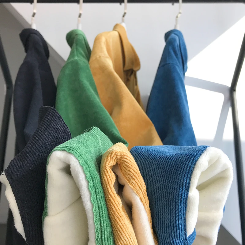 Корейская винтажная Хлопковая мужская рубашка свободная однотонная желтая с