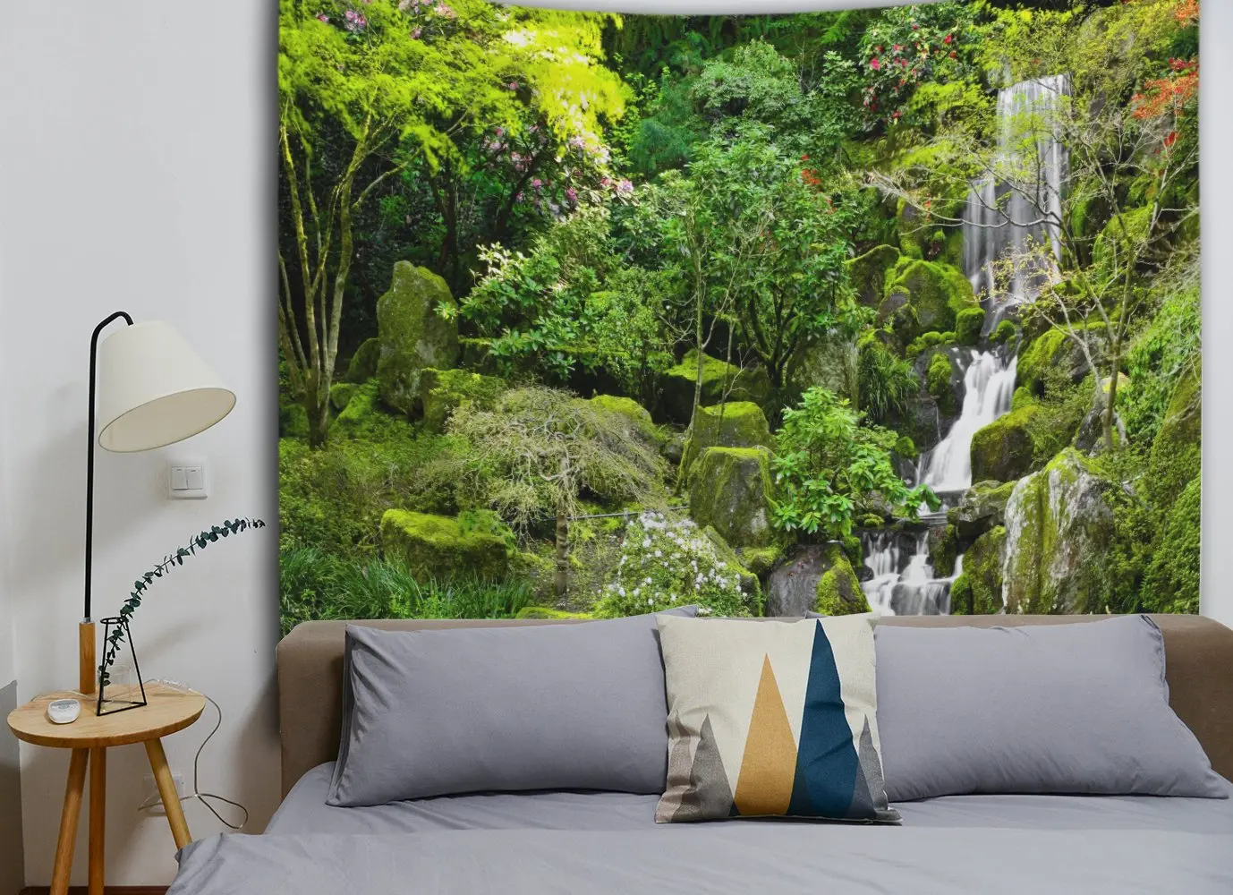 QIYI деревянный дизайн настенный гобелен домашний декор полиэстер ткань природа