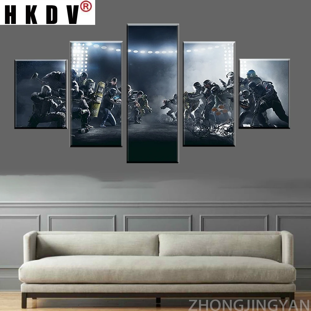 HKDV 5 шт. HD Печать съемки видео игры том Радуга шесть осады плакат Настенная
