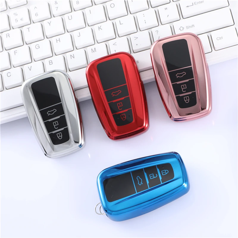 Новый мягкий ТПУ чехол для автомобильного ключа защитный Toyota Camry CHR Prius Corolla RAV4 Prado