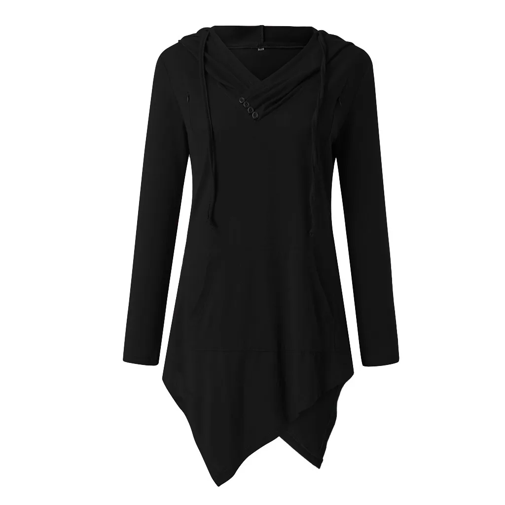 Женская толстовка для беременных с длинным рукавом и асимметричным подолом