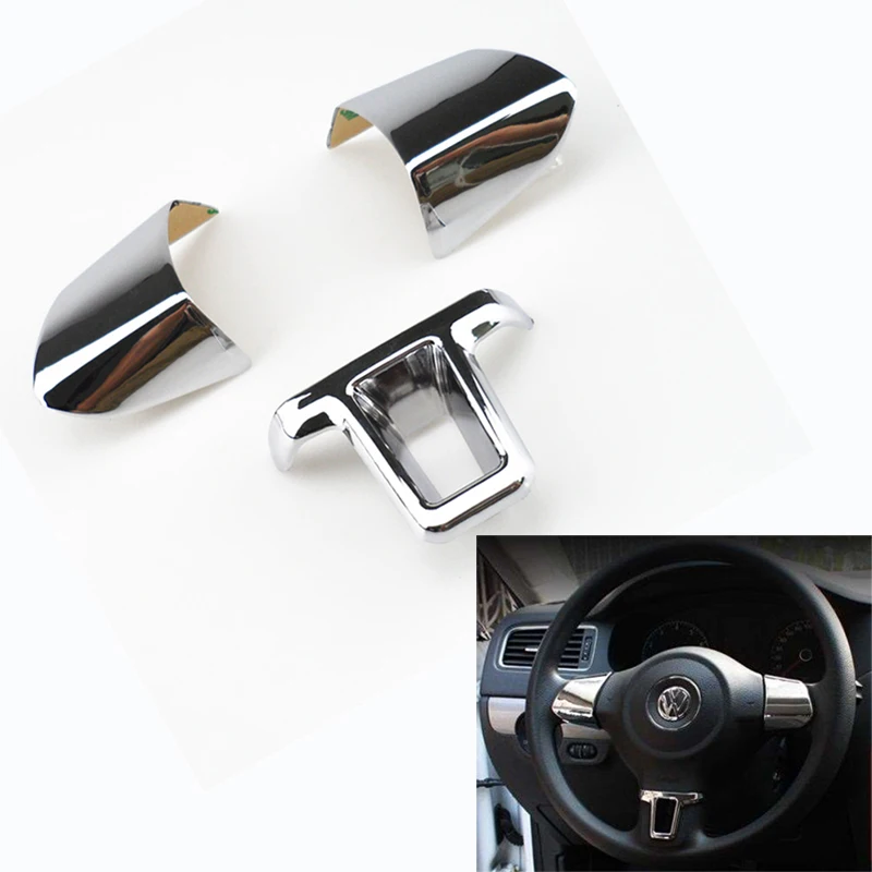 Наклейка на руль для Volkswagen VW Golf 6 MK6 Polo Jetta MK5 2009 2010 2011 3 шт.|Наклейки салона авто| |