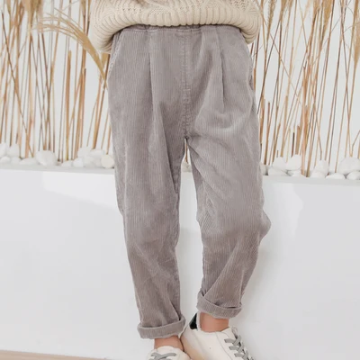 Детские вельветовые брюки детская одежда на весну и осень для девочек маленьких