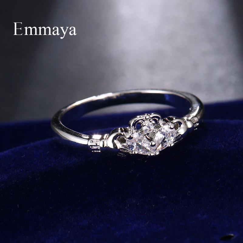 Женское кольцо в форме сердца Emmaya ювелирное изделие романтическом стиле с