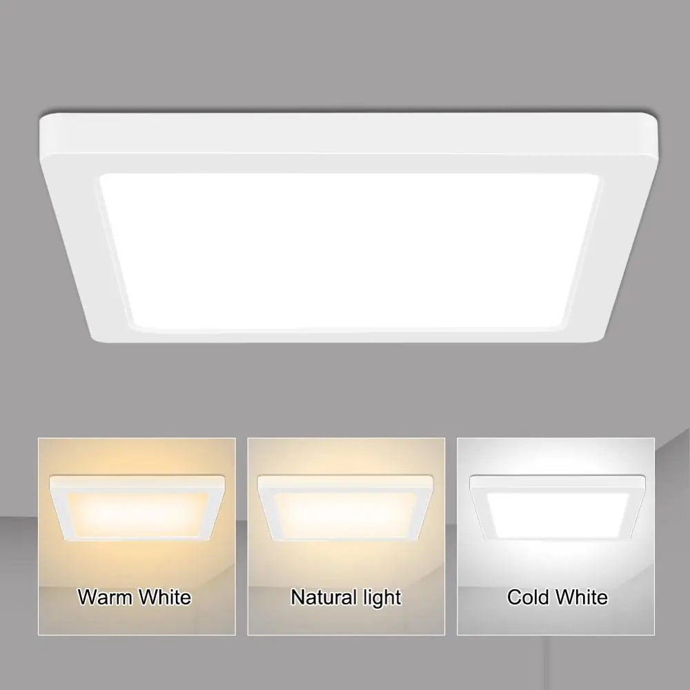 Lámpara de techo LED redonda y ultrafina, 18W, 24W, blanco frío, cálido, Natural, montada en superficie, moderna, para sala de estar