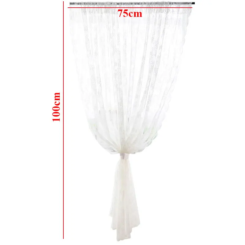 

Embroidered Lace Curtains for Girls Bedroom Sheer Elegant Organza Floral French Curtain White Lace Tulle Curtain Home Decoration