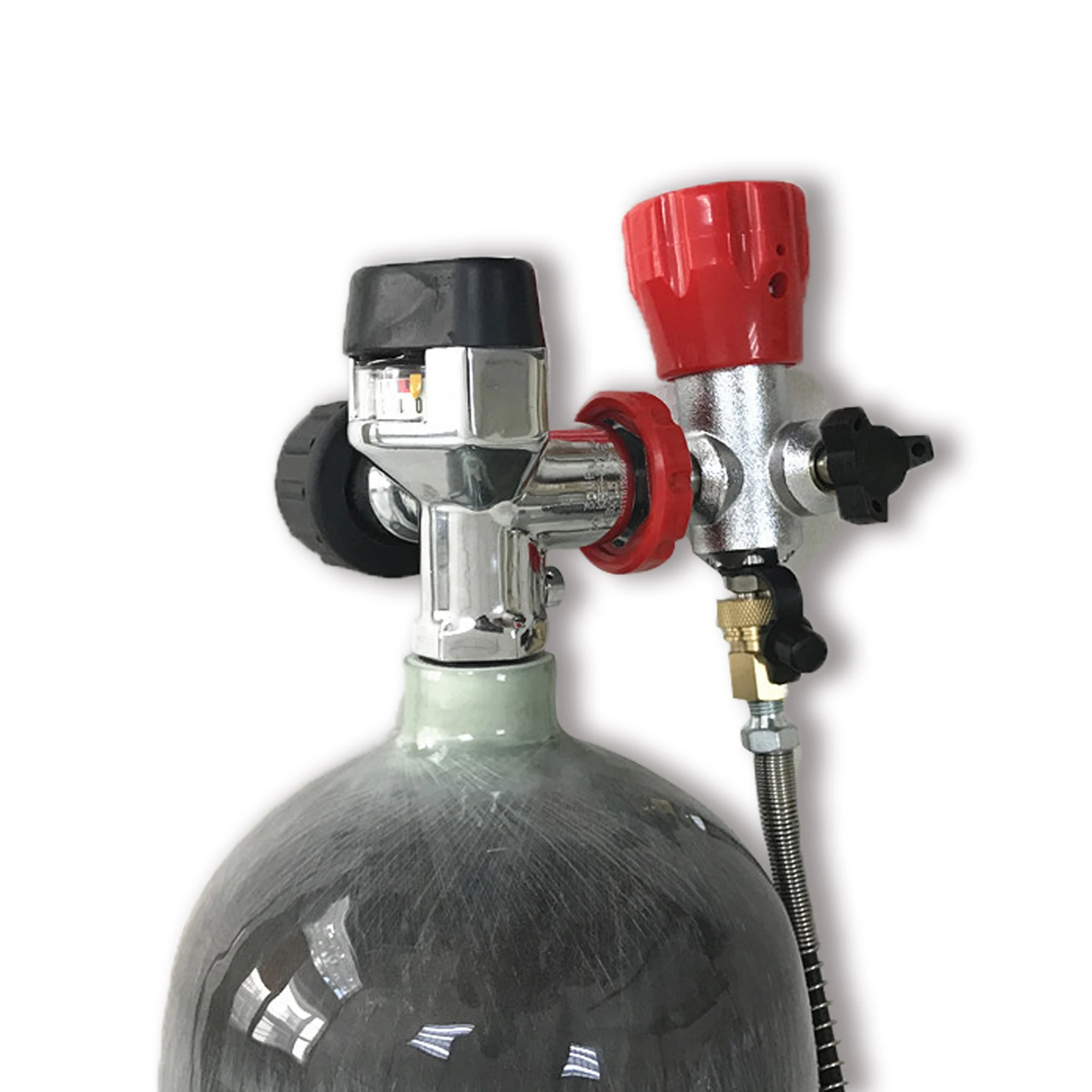 AC168201 Acecare 6.8L 300Bar CE Scuba Diving Tank PCP/HPA Carbon Fiber Cylinder Paintball With Security Valve&Filling Station