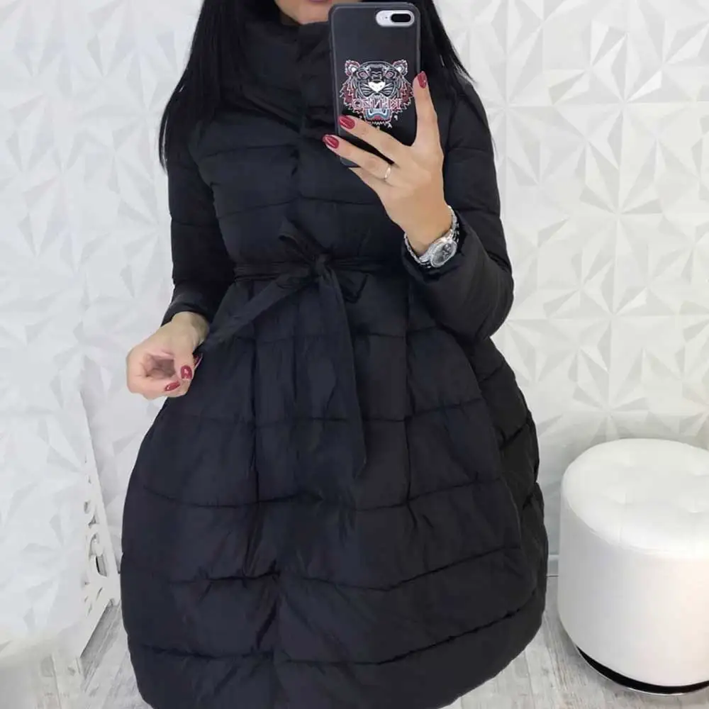 Женская хлопковая одежда стеганая куртка зимнее пальто большие размеры модная