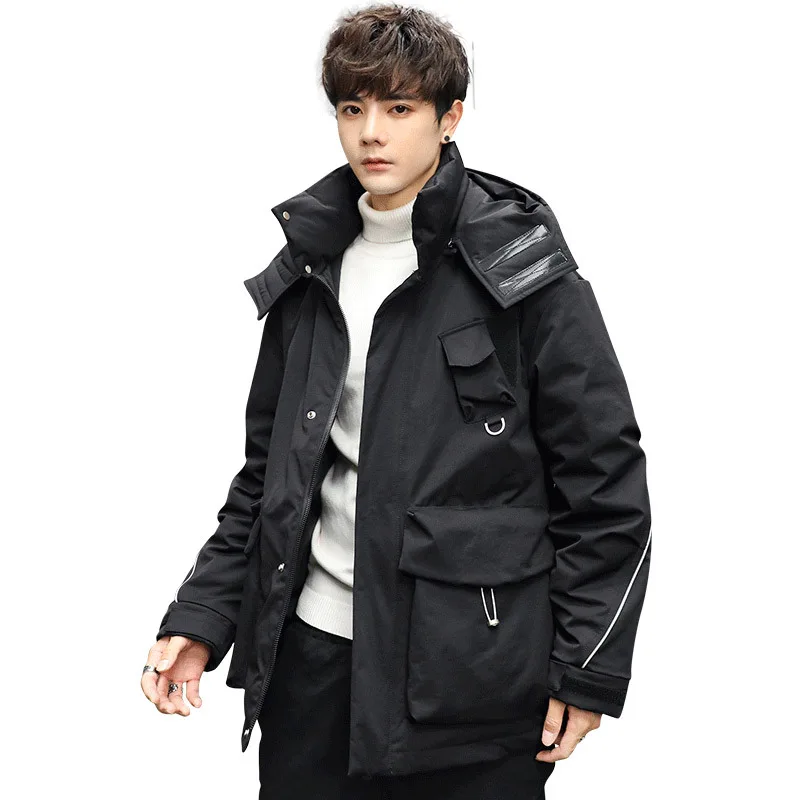 

90% White Duck Down Jacket Men Winter Military Jacket Japanese Fashion Men Clothing Army Jacket Men Down Coat Hood High Quality