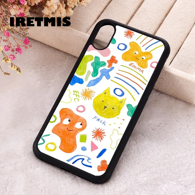 Чехол Iretmis 5 5S SE 2020 для телефона iPhone 6 6S 7 8 Plus X Xs XR 11 12 Mini Pro Max резиновый силиконовый