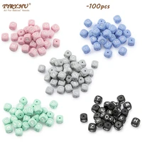 tyry hu 100pcs alphabet english silicone letter beads 12mm baby teether accessories for personalized pacifier clips teething toy