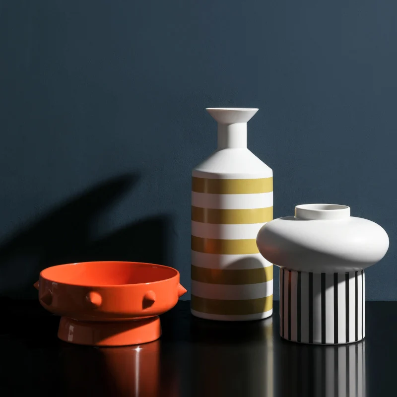 Современная Минималистичная полуручная креативная керамическая ваза