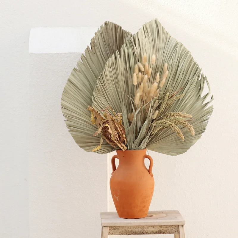 Palm Fan Leaf Dried Flower Window Reception Party Art Wall Hanging Decoration Wedding Arch Arrangement | Дом и сад