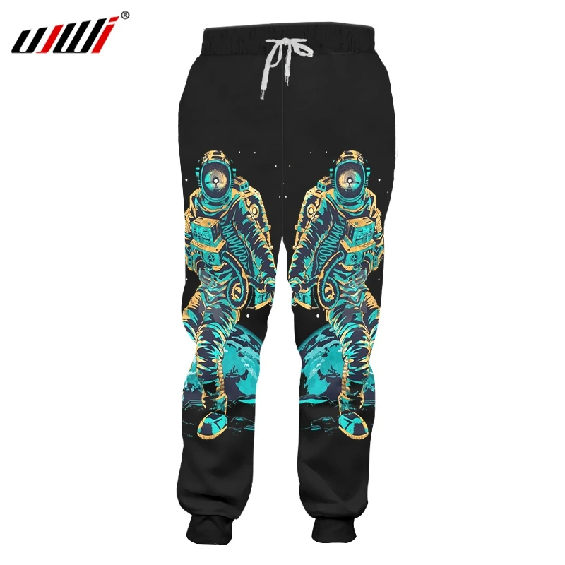 Спортивные штаны UJWI с 3D рисунком мужские/женские брюки-султанки космическим