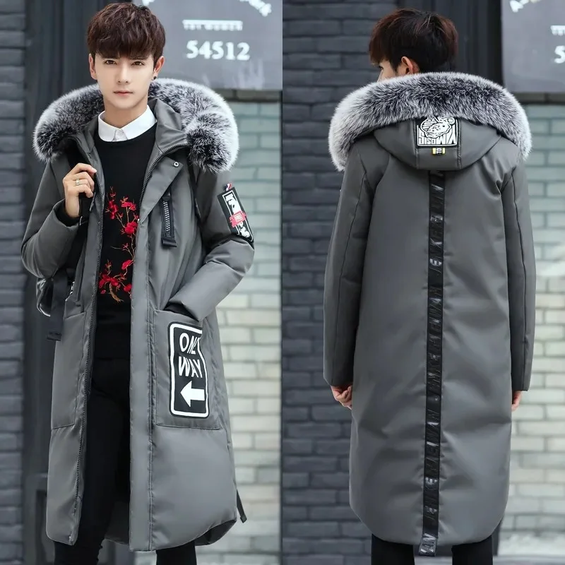 

Winter Men's Down Jacket 2021 Men's Mid-Length Men's Korean Version Of The Wild Self-Cultivation Youth Winter Padded Coat Casual
