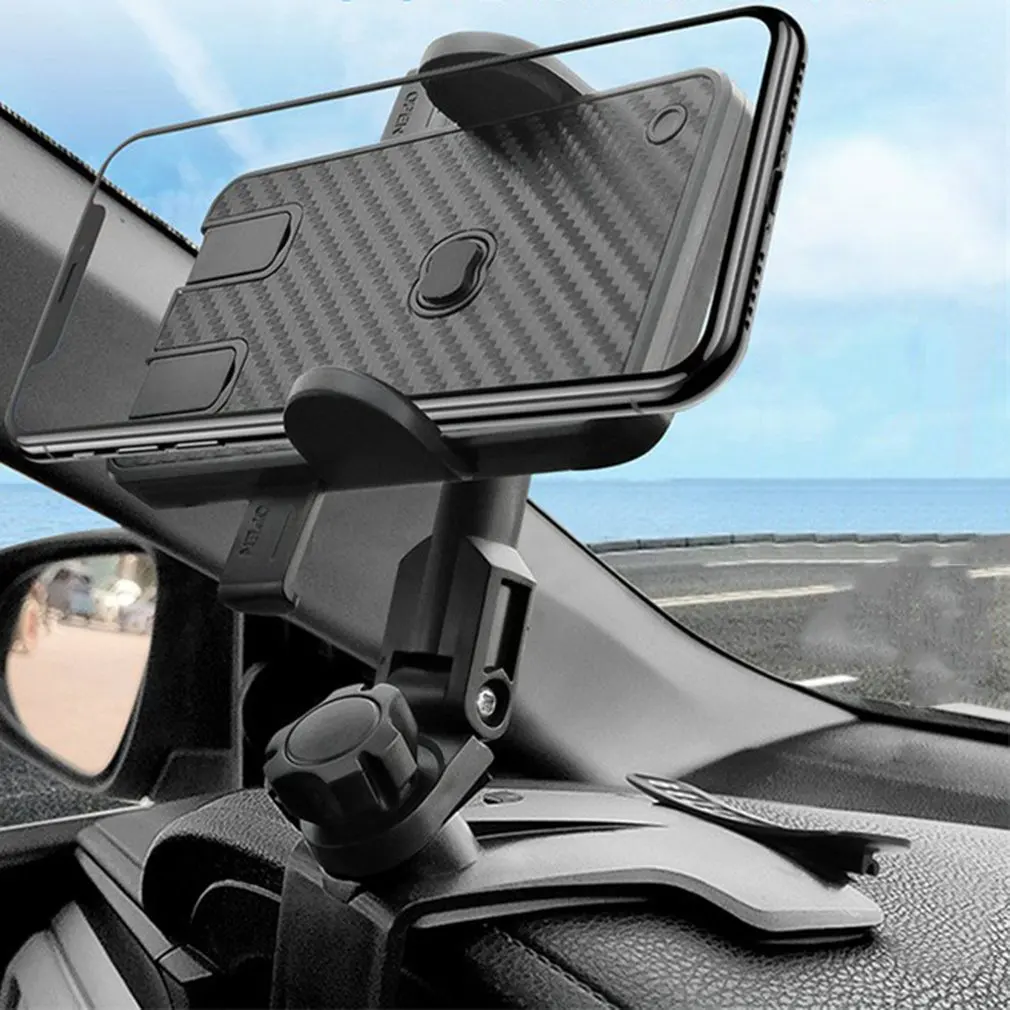 

Upgraded Dashboard Car Phone Holder 1200 Degree Mobile Phone Stands Rearview Mirror Sun Visor In Car GPS Navigation Bracket