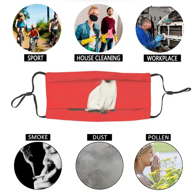 

Siamese Cat Washable Unisex Mouth Face Mask Animal Pet Anti Haze Dust Protection Cover Respirator Mouth-Muffle