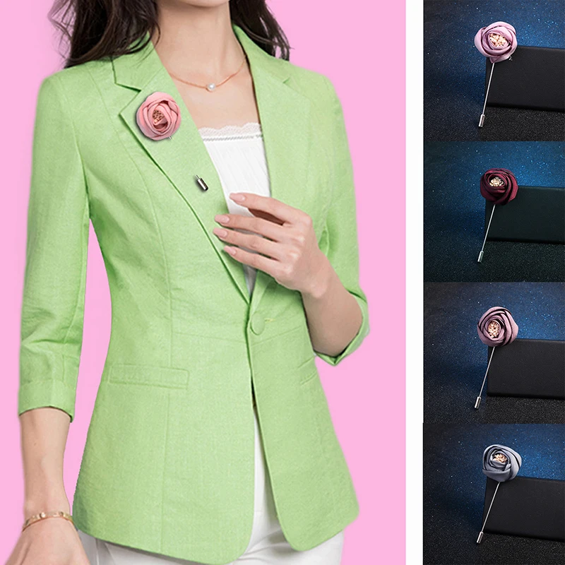 Новинка брошь из ткани сделай сам в виде цветка булавка для лацкана модная