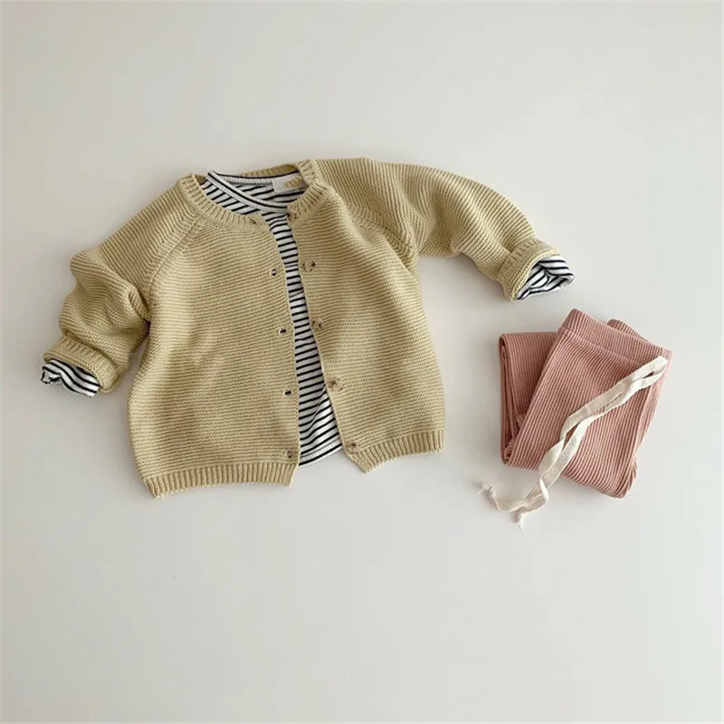 

2020 Children's Autumn And Winter Round Neck Knitted Sweater Boys And Girls Warm Casual Knitted Cardigan