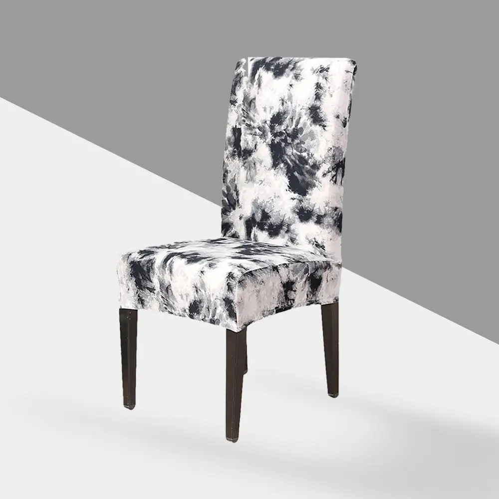 Эластичные растягивающиеся чехлы с принтом для обеденного стула складная