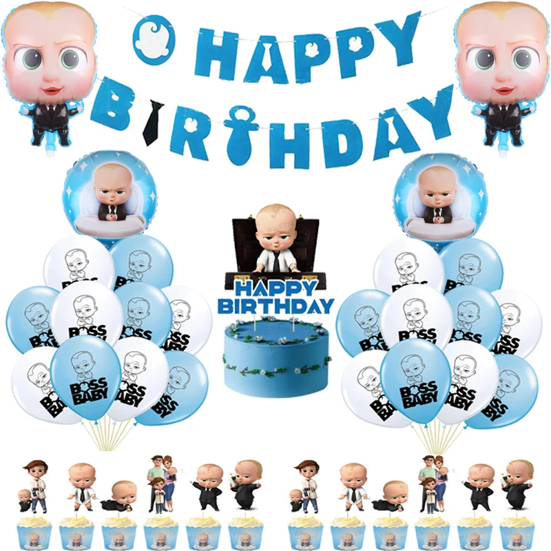 Латексные воздушные шары Boss Baby фольгированные BOSS Детские на день рождения