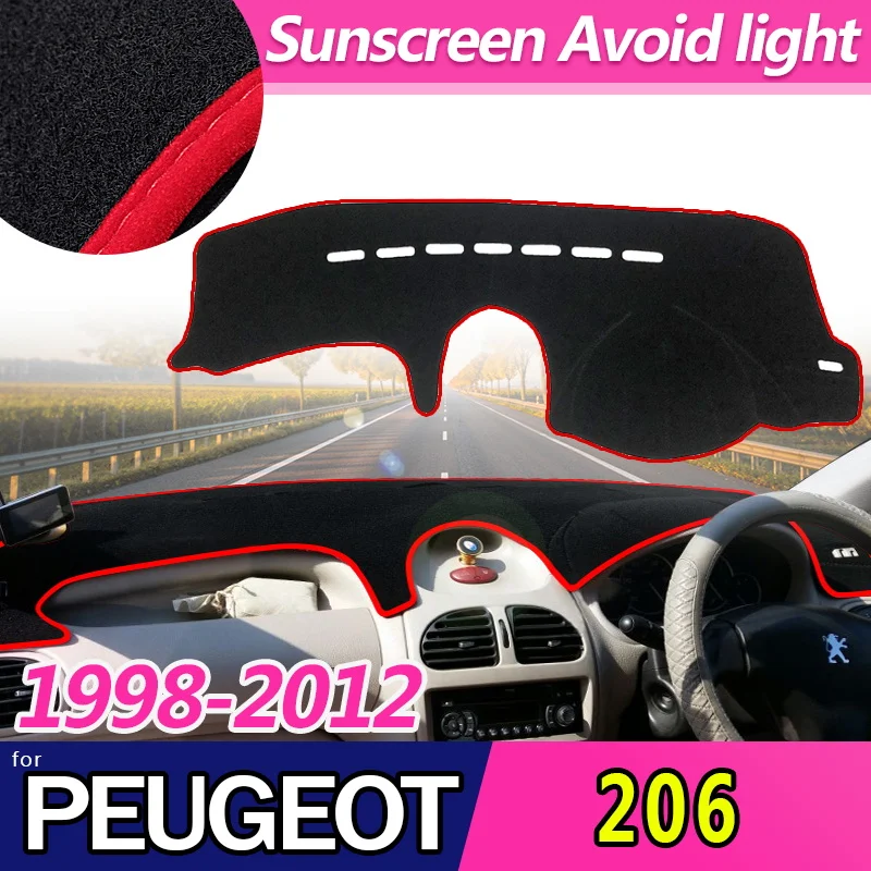 PNSL коврик для приборной панели автомобиля Peugeot 206 1998 1999 2000 до 2012 защита от солнца
