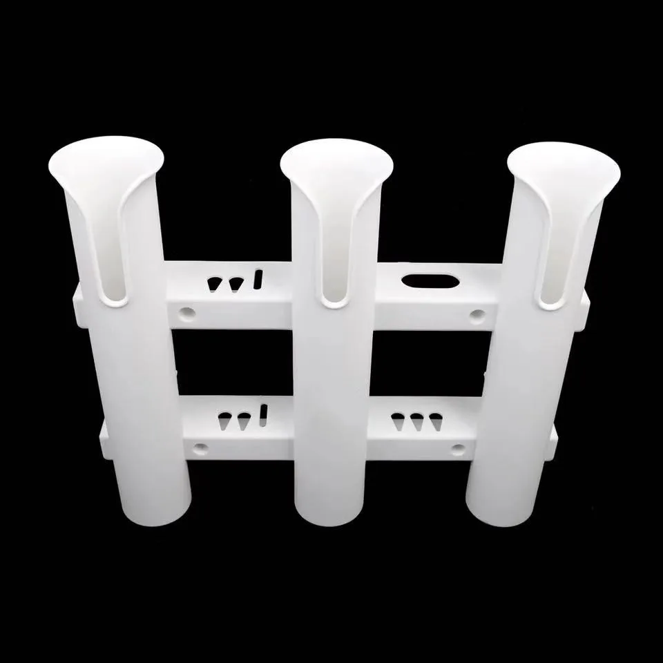 

3 Tubes Link White Plastic Fishing Rod Racks Holder Socket for Boat Marine Box Kayak Boat Yacht Fishing kastking rod
