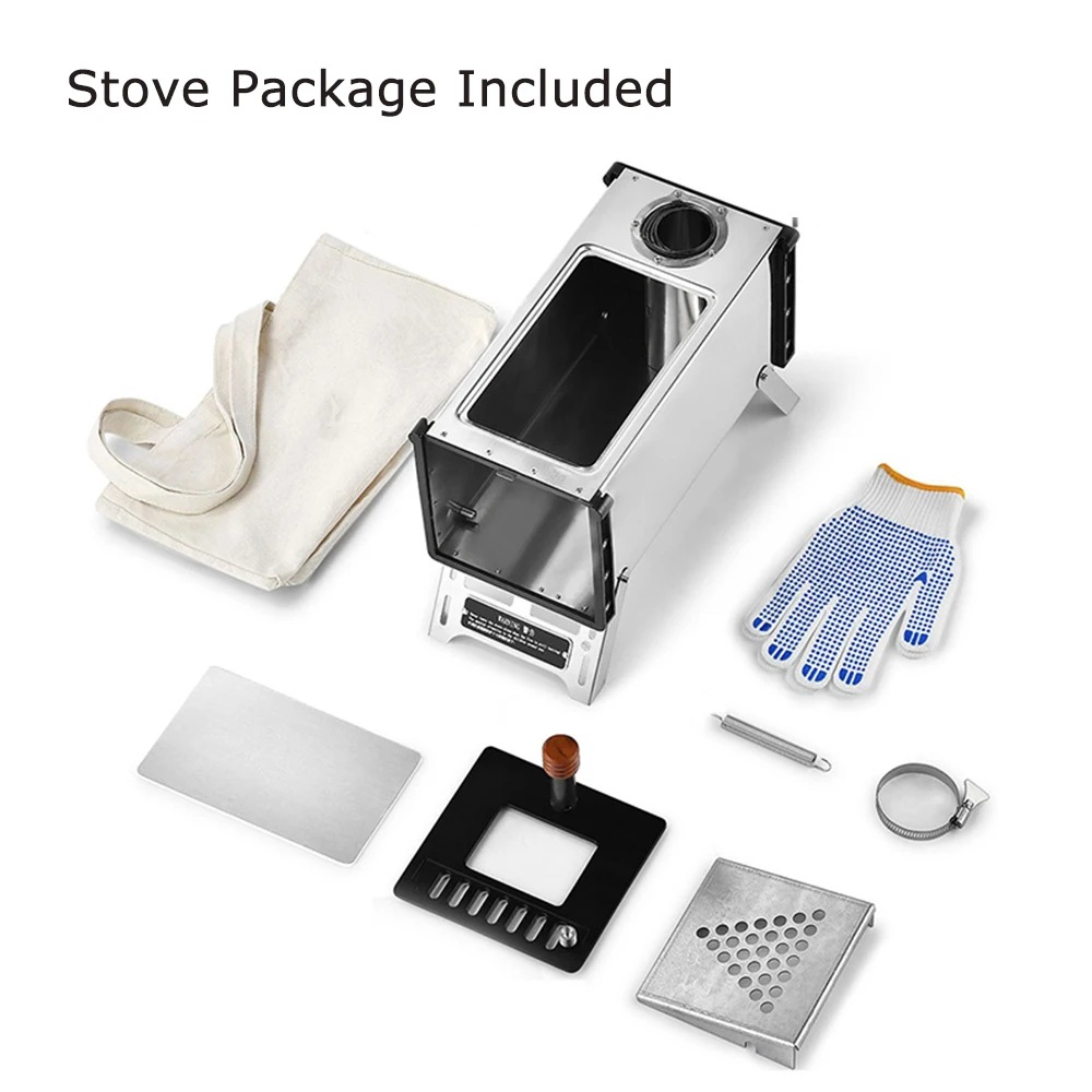 Портативная палатка для кемпинга печь дрова Ультралегкая деревянная плита с