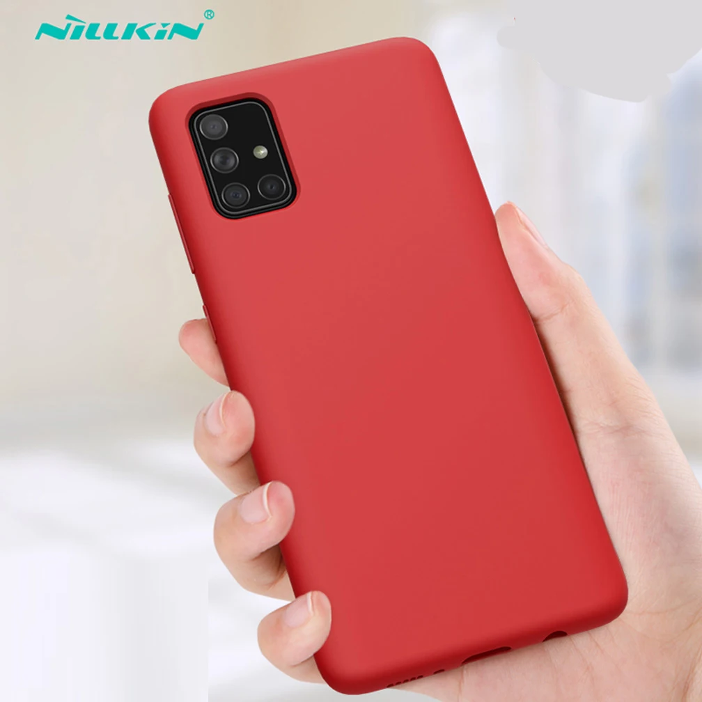 Силиконовый чехол для Samsung Galaxy A71 гибкий NILLKIN из чистого жидкого силикона |