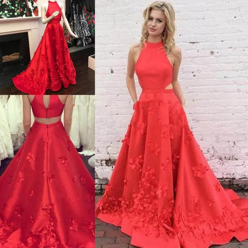 

Очаровательный арбуз 3D платья для выпускного вечера с цветами 2021 с высоким воротом и пуговицами по бокам из сатина и бабочками красного цве...