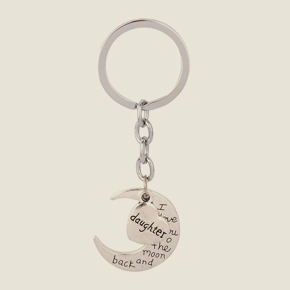 1 шт. Новинка Луна брелок для дочери модный стиль семья сердце кулон сумки