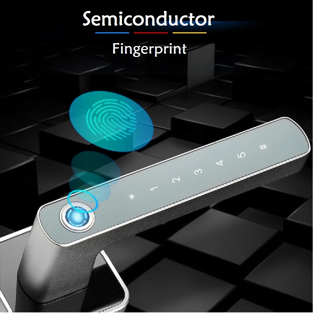 Fingerprint смартфон бескнопочный электронный дверной замок, цифровой разблокировка пароля Крытый ручка с замком для домашнего офиса и AirBNB