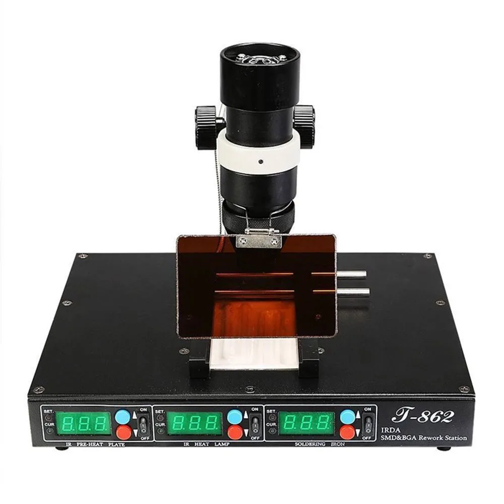 PUHUI T 862 инфракрасная SMD паяльная станция сварочная для ремонта материнской