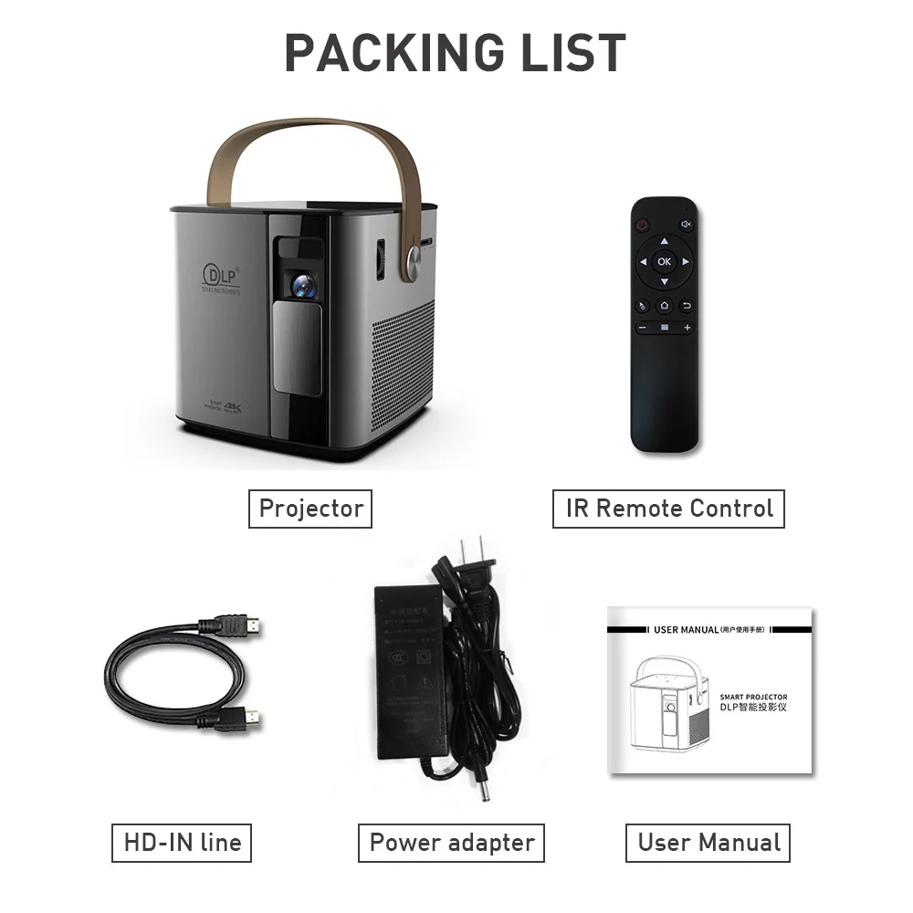 1280*720P DLP смарт проектор IMK98 Android 5 1 AmlogicT968 2 Гб 16 4G/Φ WIFI Bluetooth 4 светодиодный для