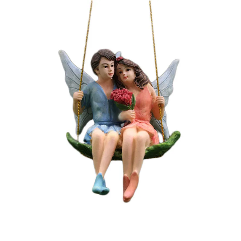 

Fairy Couple Decorations, Resin Flower Fairy Shaped Statues Desktop Decor for Living Room, Dining Room, Gift for Partners